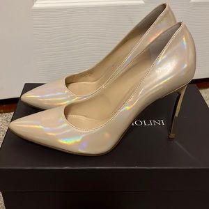 Enzo Angiolini Cream Pointed Toe Stilettos